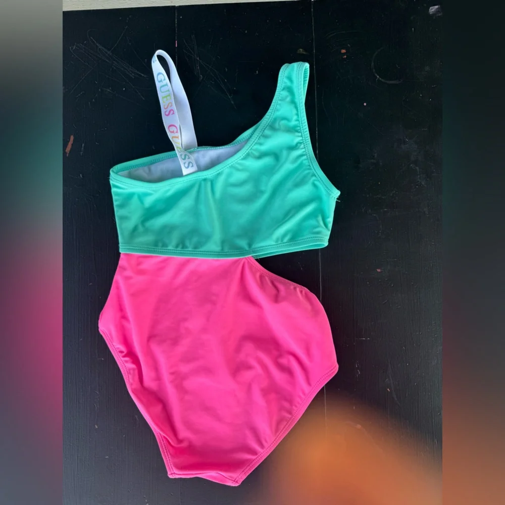 Guess Kids Aqua and Pink Swimsuit